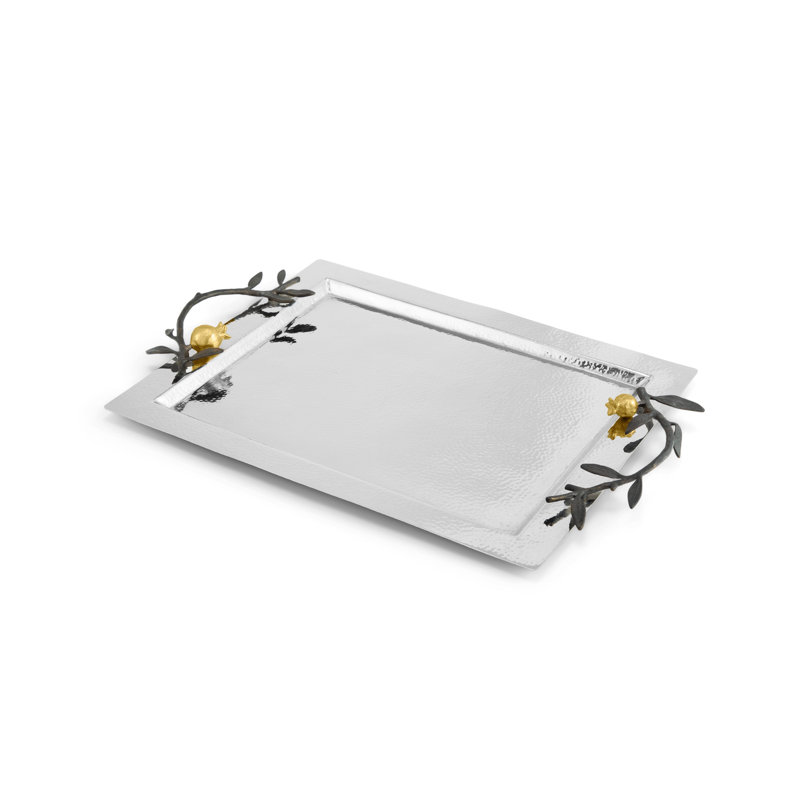 Pomegranate Serving Tray, 1.5" H x 19" W x 12.25" D