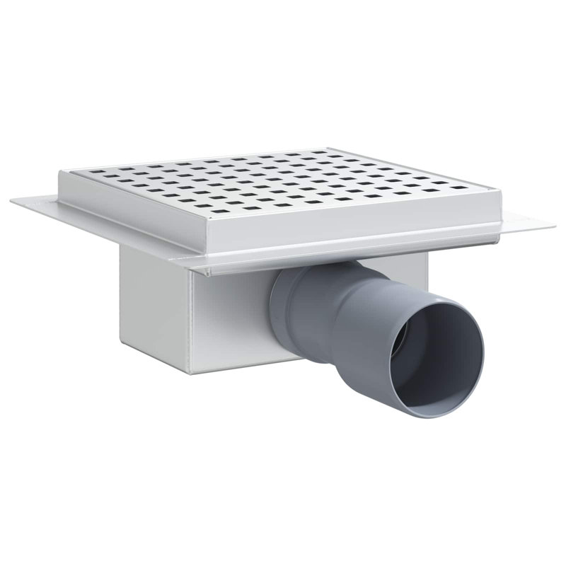  Shower Drain Silver Stainless Steel 304 Bathroom Drainage Fixture Cubic