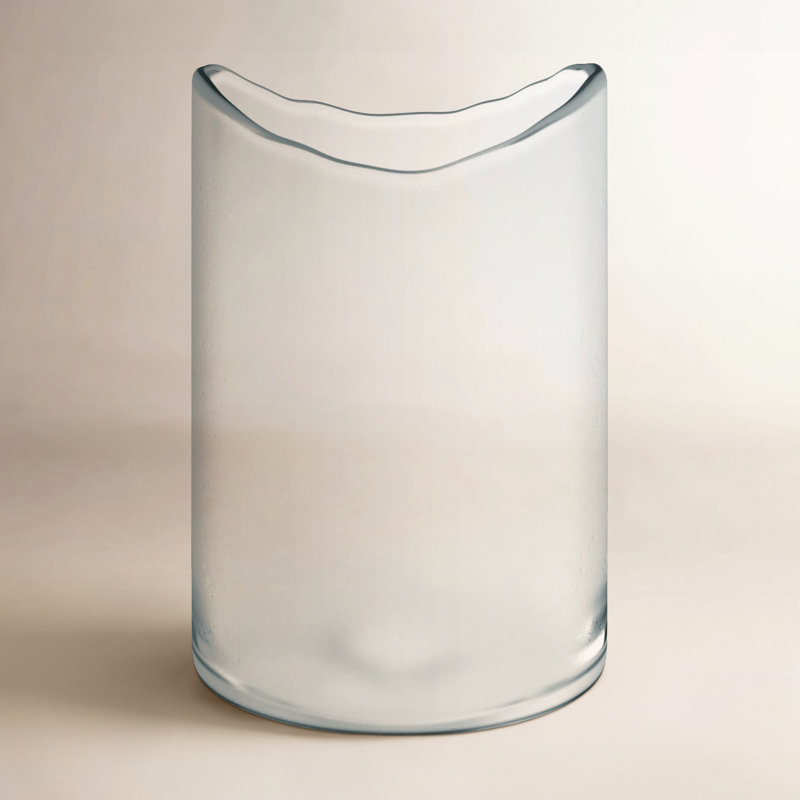 Hurricane Candle Holder, 8.75" H x 6" W x 6" D, White