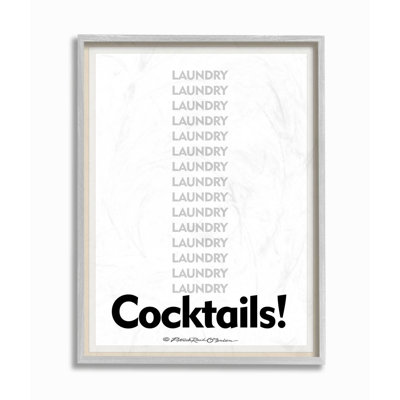 Blanchisserie et cocktails «Word» par Patrick Reid O'Brien - impression d'art textuel