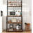 Fredrickson Kitchen Bakers Rack, Microwave Oven Stand With Large Storage, Industrial Coffee Bar Station