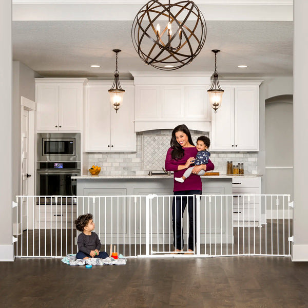 Regalo 130-Inch White Metal Baby Gate and Play Yard