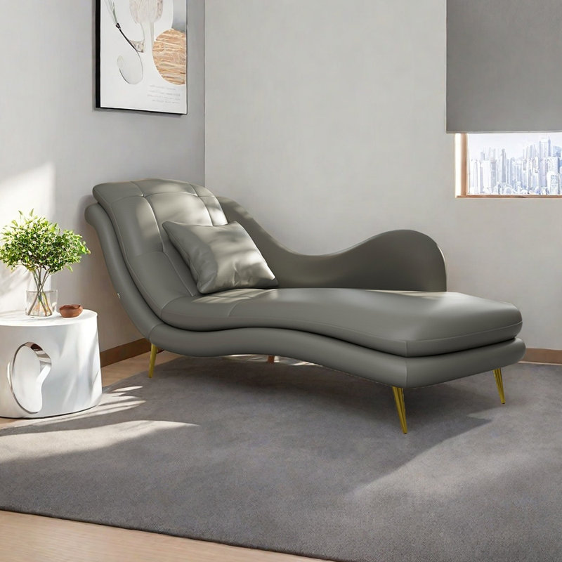 Chaise longue Robichaux , Gris, Orienté à gauche (vu de face)