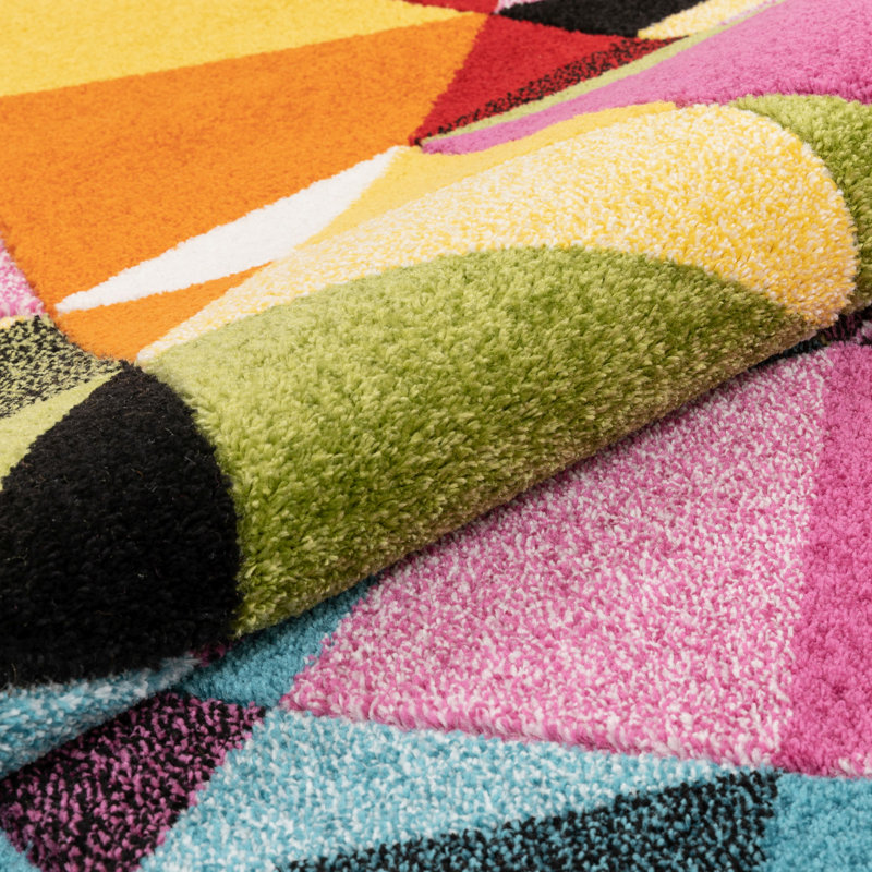 Seville Geometric and Abstract Area Rug, Runner 67 x 220cm