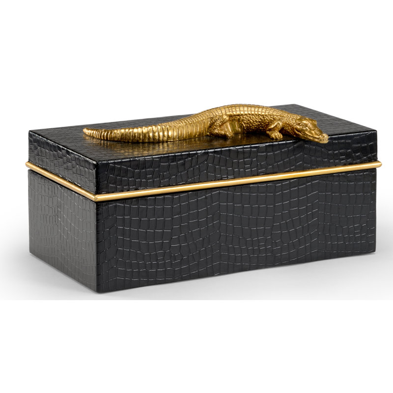 Alligator Wood Decorative Box