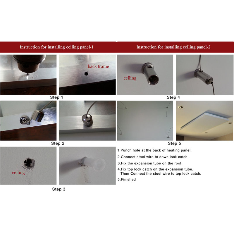 Wexstar Hang Ceiling Installation Kit For Frameless Infrared Panel Heater.