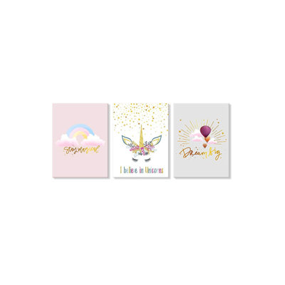 3 Piece Wrapped Canvas Wall Art
