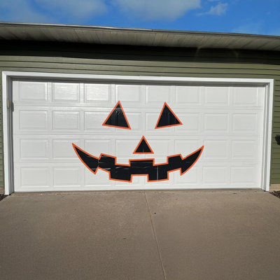 Ensemble de 16 panneaux de porte de garage Jack-O-Lantern