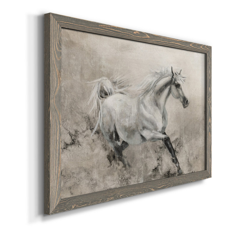 «Majestic Stallion I», reproduction d'art sur toile, H 24 po x l 18 po x P 1,5 po, Gris
