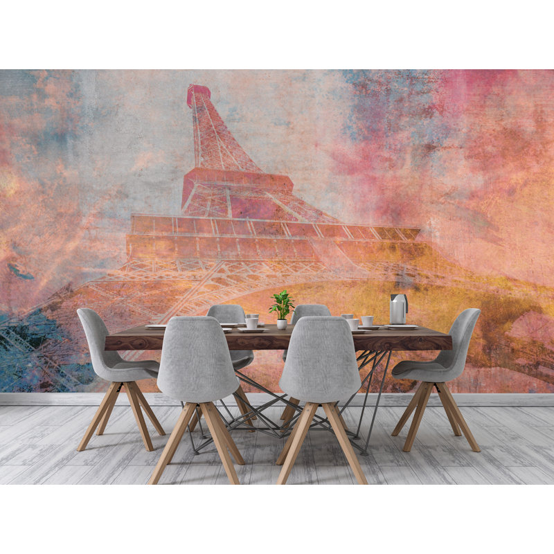 Eiffel Tower Abstract Wall Mural