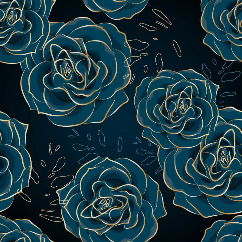 Peel & Stick Floral Wall Mural, 8.33' W x 8.33' L