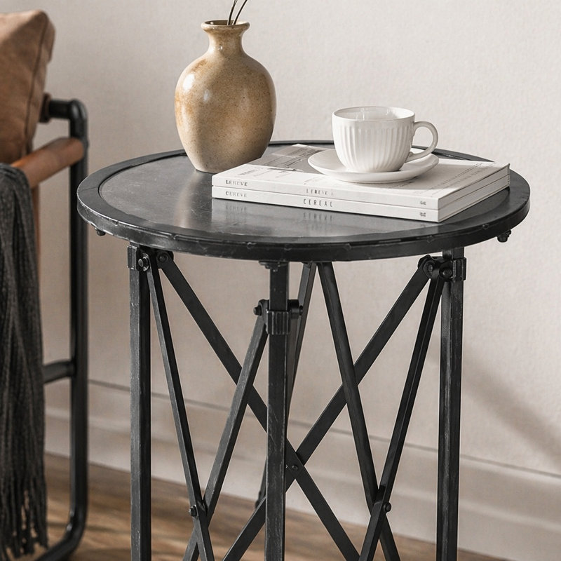 Glass Top End Table