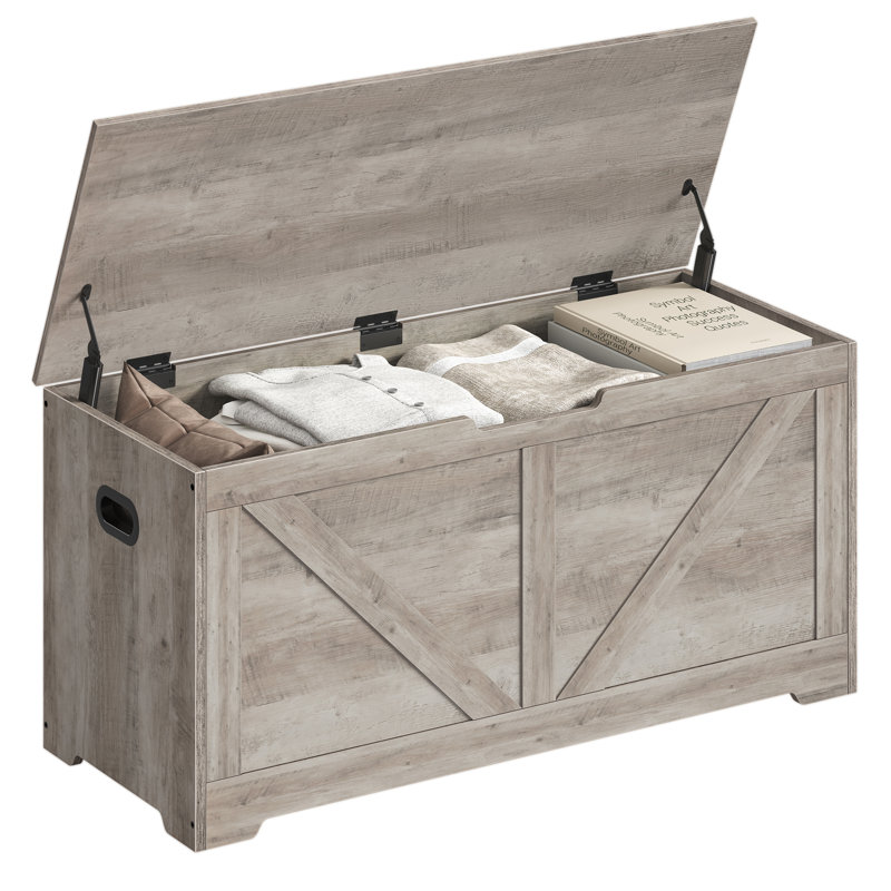 Deziree Storage Bench, 46cm H x 100cm W x 40cm D, Heather Greige