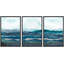 «Abstract Landscape», reproduction d'art sur toile encadrée, ensemble sarcelle vibrant, chaîne de montagnes, horizon, nature sauvage, illustrations, art moderne, décoration nordique abstraite pour le salon, la chambre à coucher, le bureau, impressio-91258433-91258431