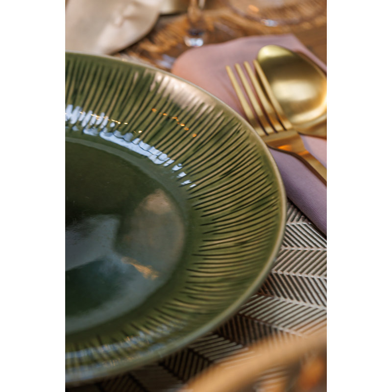 Mikasa Jardin Stoneware Dinner Plates, 27cm, Green