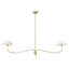 Grand lustre linéaire moderne en tissu à 2 lumières à intensité variable Modern Minimalist-75215263