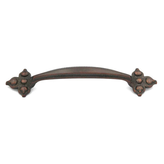 Poignée gothique espagnol 3 po cuivre antique foncé
