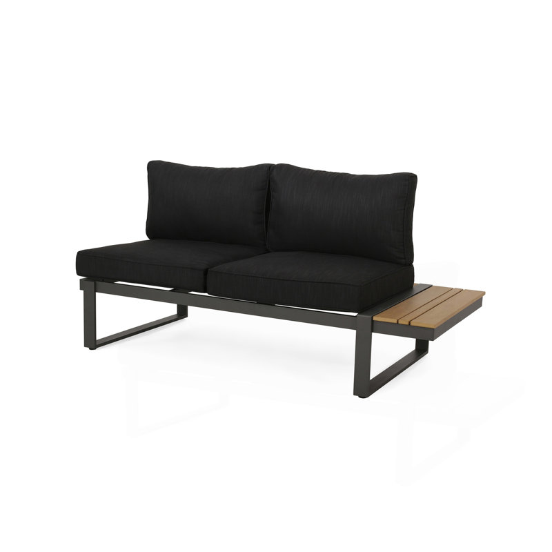 Sterling Left Arm Sofa Seater, Left, Black, Black