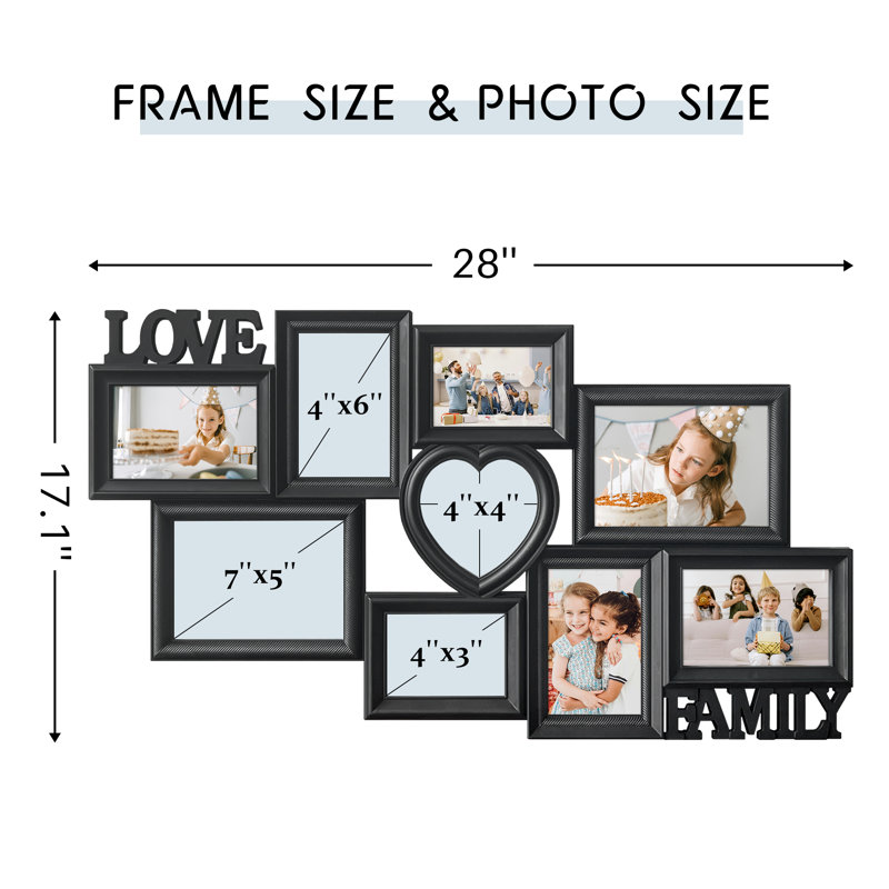 Cadre photo collage monobloc, Noir-1