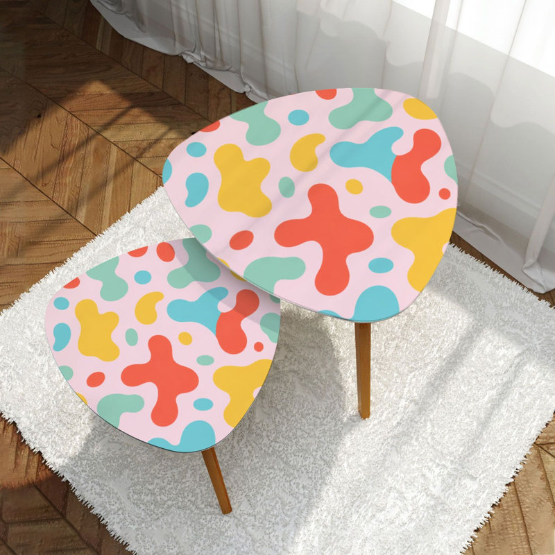 Ensemble de 2 tables basses gigognes Triangle
