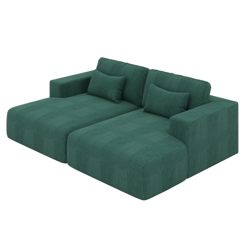Méridienne surdimensionnée, canapé-lit Cloud Plush, Vert