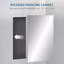 Armoire à pharmacie encastrée avec miroir, armoire de salle de bain à fixation murale avec porte simple et tablettes de rangement