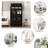 Tall Metal Cabinet With Glass Doors & Flip-Top, 4-Tier Design, Durable Steel Frame And Arched Top