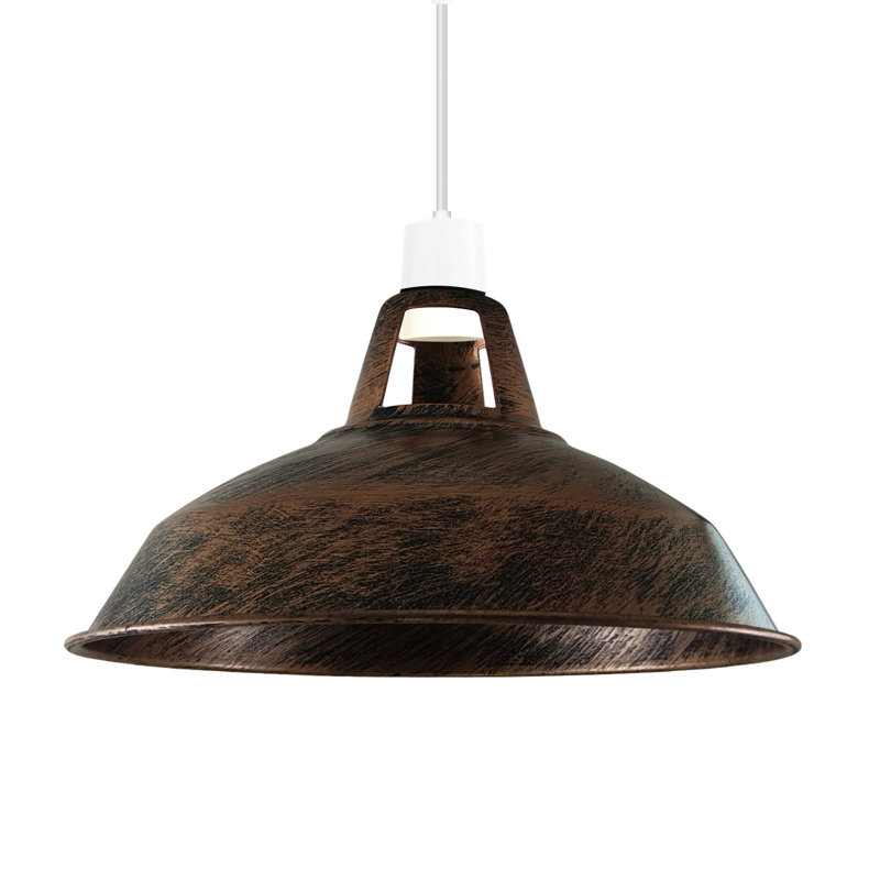 Buckleys 16cm H Metal Bowl Pendant Shade ( Uno ), Brushed Copper