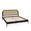 Lit plateforme en rotin de bois massif avec tête de lit Beiro et cadre de lit style Mid-Century Beiro-1344325720-1344325725