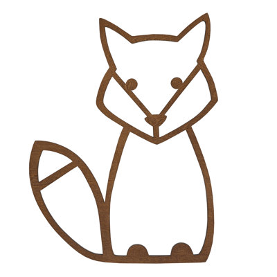 NoJo Fox Shaped Textured Wood Tone Wall Décor
