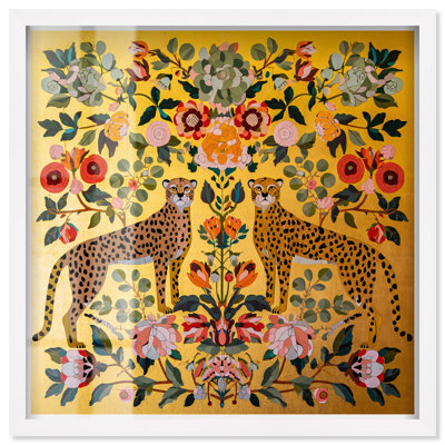 «Golden Cheetahs Living Room Art Shadowbox» par Art Remedy