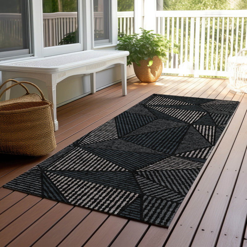 Tapis intérieur / extérieur lavable à la machine Itzayana , Tapis de couloir 2 pi 3 po x 7 pi 6 po