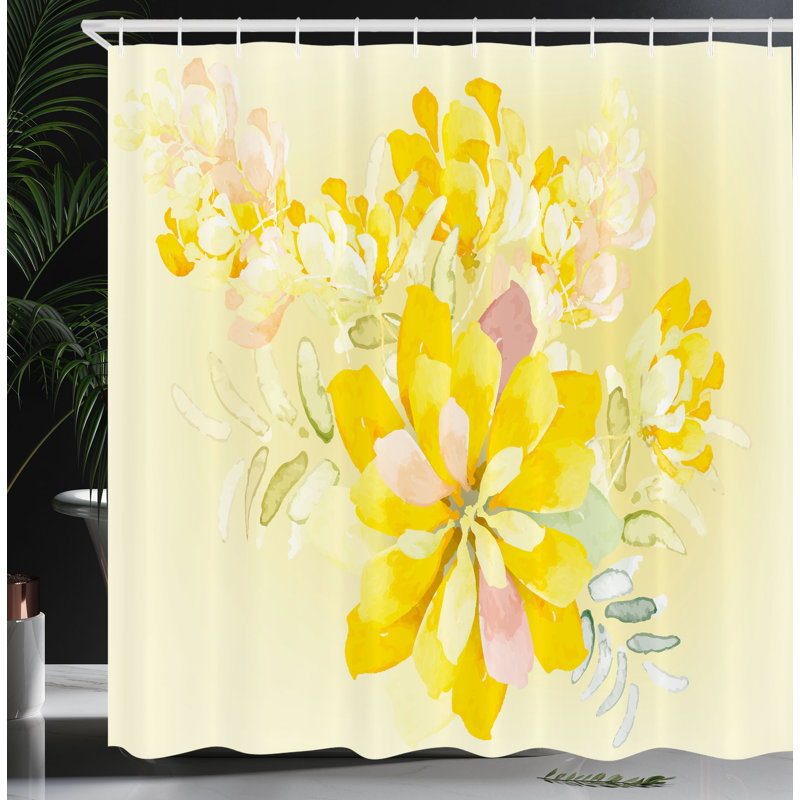 Shower Curtain with Hooks Included, 84"H x 69"W