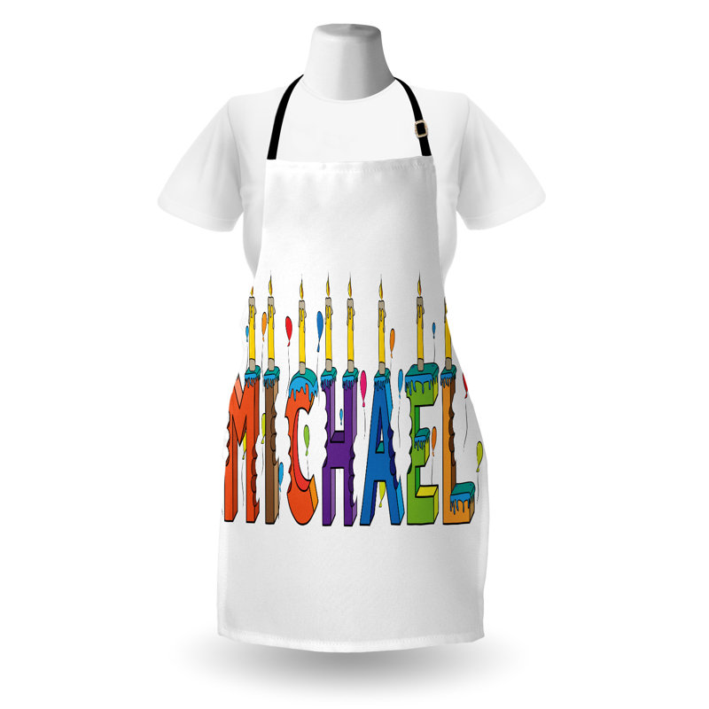 Multicolore, tablier The Party Aisle ™ Michael unisexe, joyeux nom, taille adulte