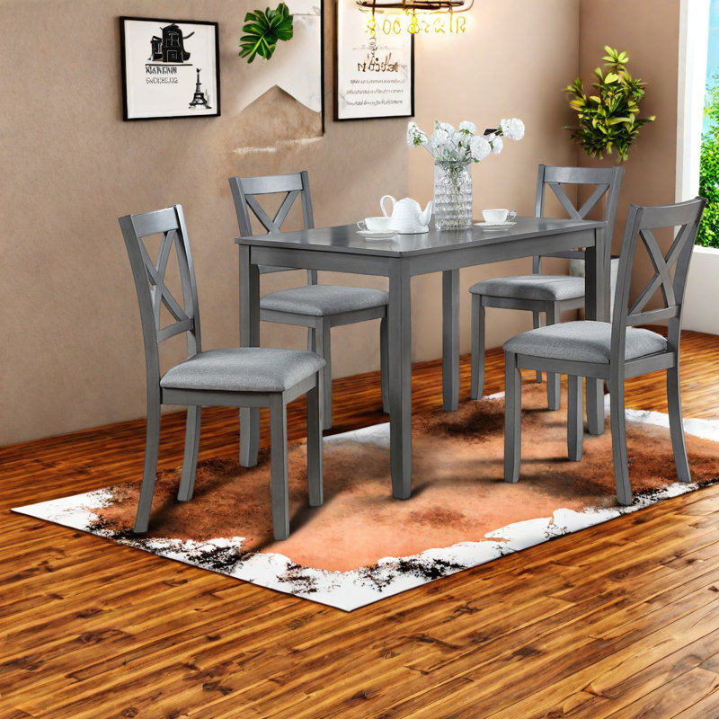 Ensembles de table de salle à manger en bois peu encombrants avec chaises confortables pour petits espaces