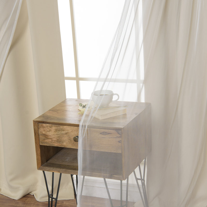 Croyden Blackout Single Curtain Panel, Beige
