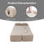 Canapé d'intérieur pour espace de vie, canapé-lit pliable 2-en-1, canapé-lit compressible convertible de 75 pouces avec 2 coussins