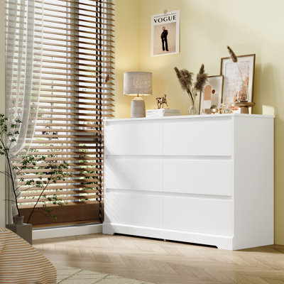 Commode double moderne 6 tiroirs l 47,2 po