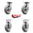 4-Piece Thermoplastic Rubber Caster Set