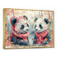 Reproduction d'art mural "Panda rose noir" - Panda