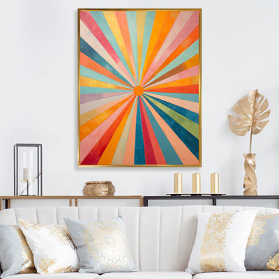 «Colorful Mid Century Optical Serenade I», reproduction d'art sur toile abstraite