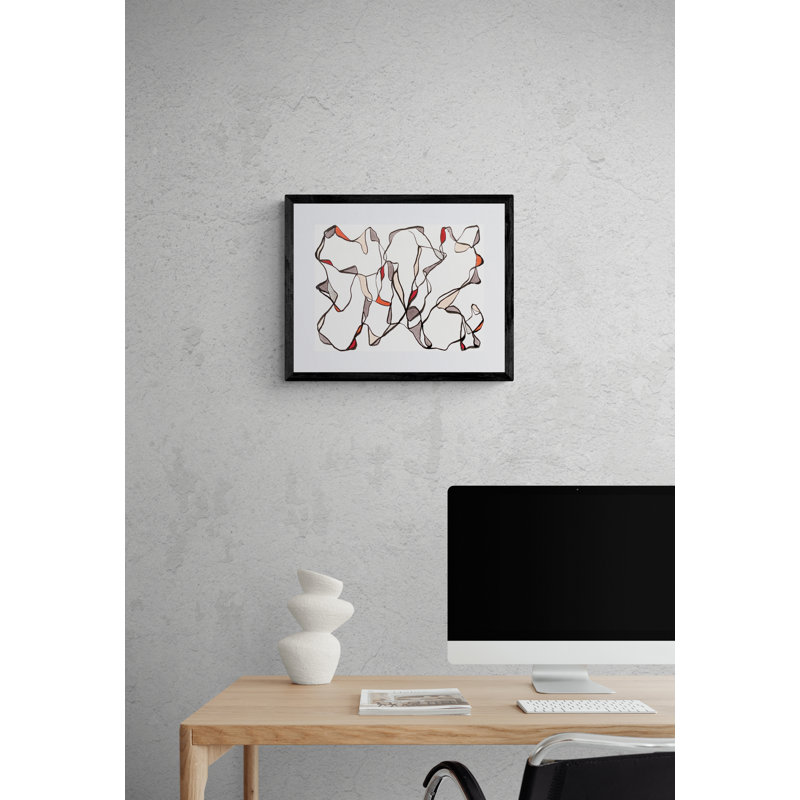 2.1 par Susan Arthur - Peinture, H 17,25 po x l 21,25 po, Papier avec cadre noir