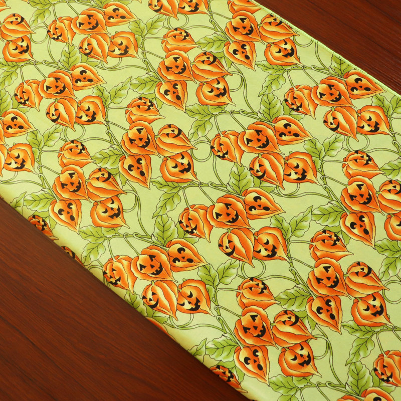 Chemin de table 8_Spooky Pumpkins, L 72 po x l 12 po, Vert