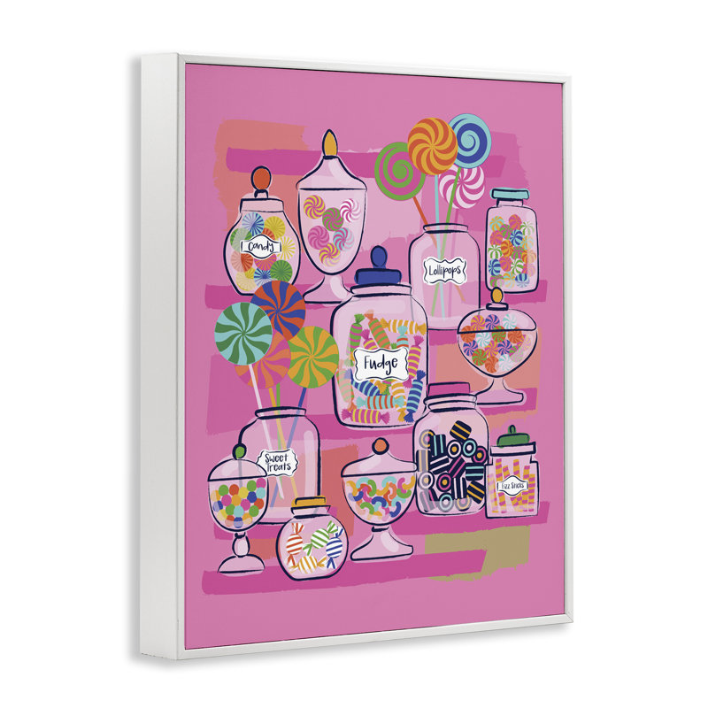 «Bright Candy Jars», art giclée par Lisa Perry White, Estampe numérique encadrée blanc bord de mer, H 20 po x l 16 po