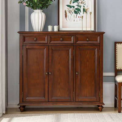Walnut Solid Wood Shoe Storage Bench