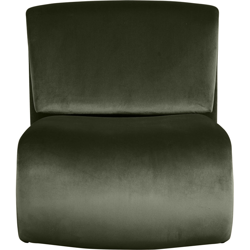 Koco Velvet Accent Chair, Green Velvet