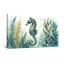 Illustration aquarelle animaux, hippocampes, plantes aquatiques-2072280065