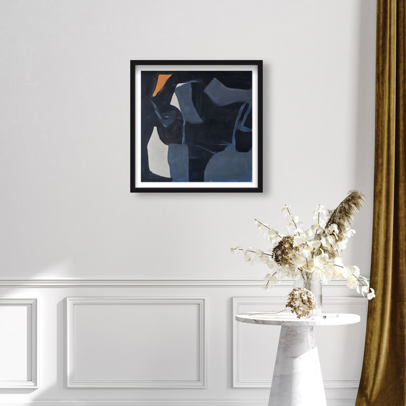 Obscured Voices II Shadowbox Abstract Print by Oliver Gal, Black Frame, 12 x 12, 25.5"H x 25.5"W, Black Frame