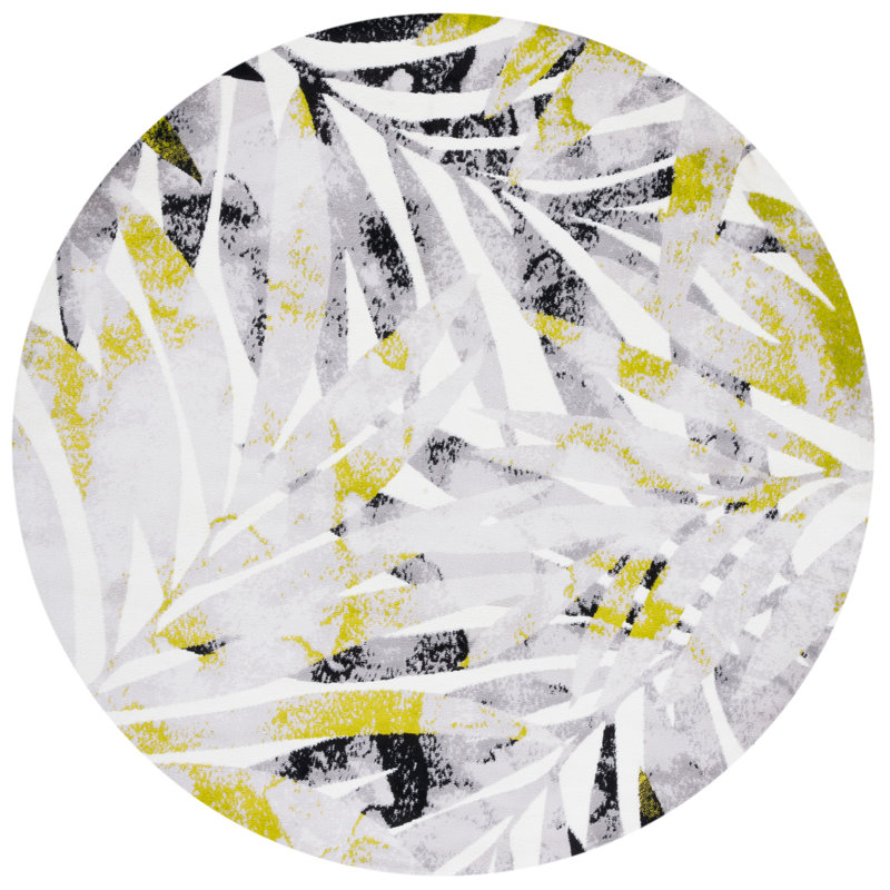 Forbell Performance Floral Rug, Round 6'7"