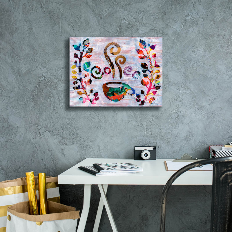«Coffee» par Artpoptart, art mural sur toile, 34 po x 26 po, H 12 po x l 16 po x P 0,75 po